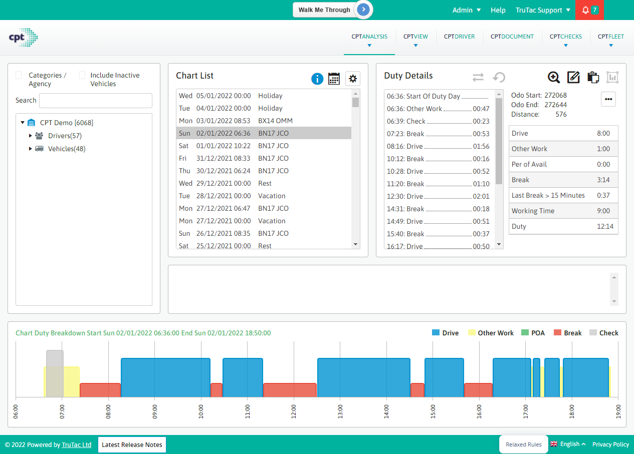 CPT Tacho Analysis Tachograph and Compliance Software